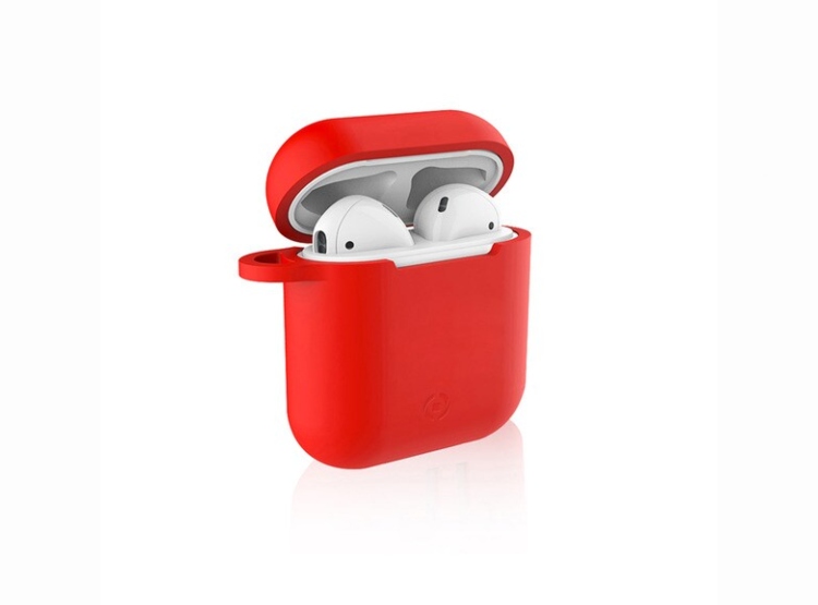 CASE DE SILICONA PARA AIRPODS 1ERA Y 2DA GEN - ROJO