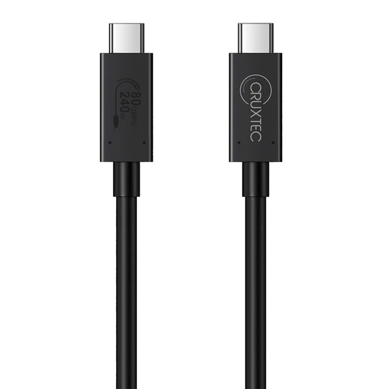 Cruxtec USB4 USB-C to USB-C Cable - 2m (CTC-80G-2MBK)