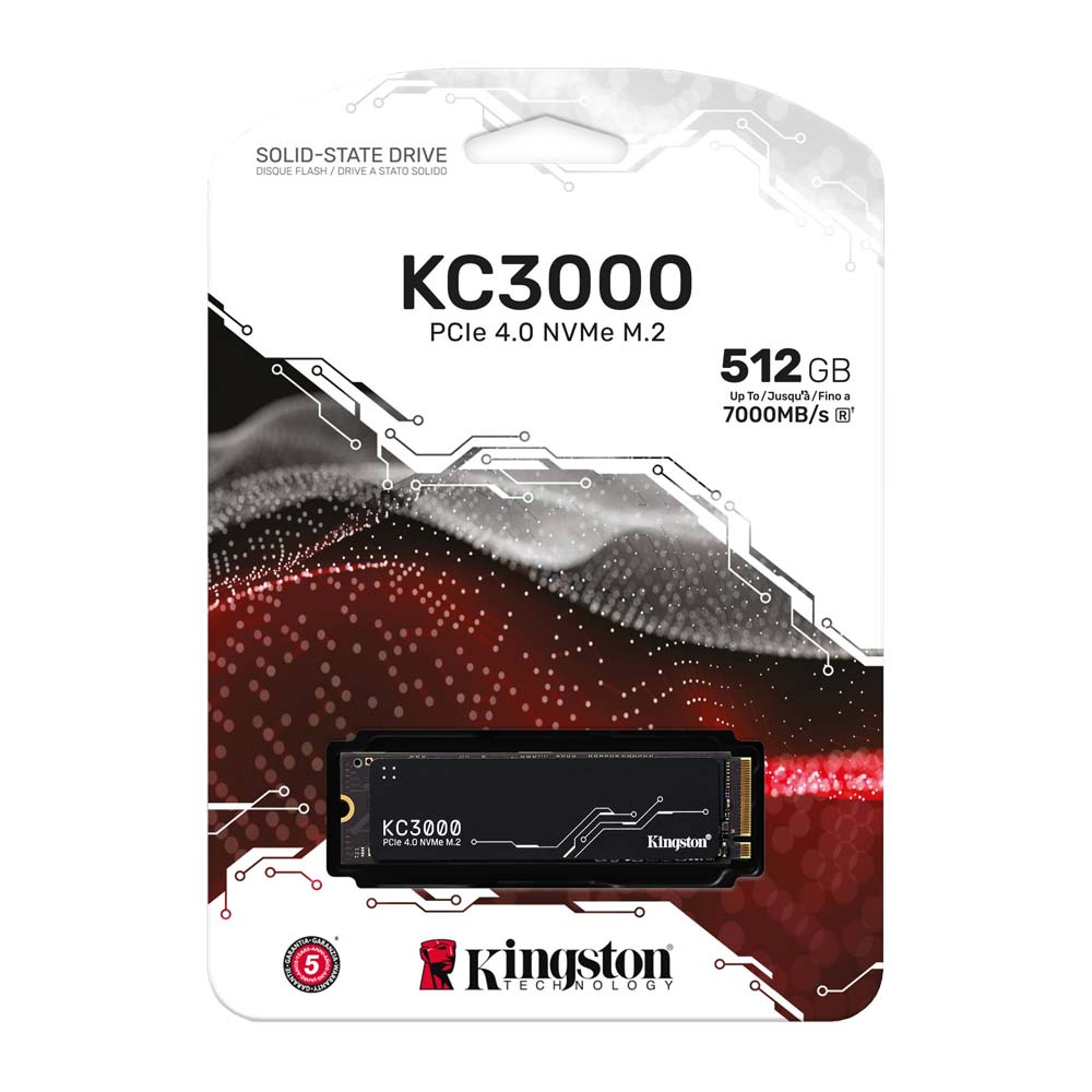 UNIDAD DE ESTADO SOLIDO INTERNO M.2 512GB KINGSTON KC3000 PCIE GEN 4.0 NVME SSD