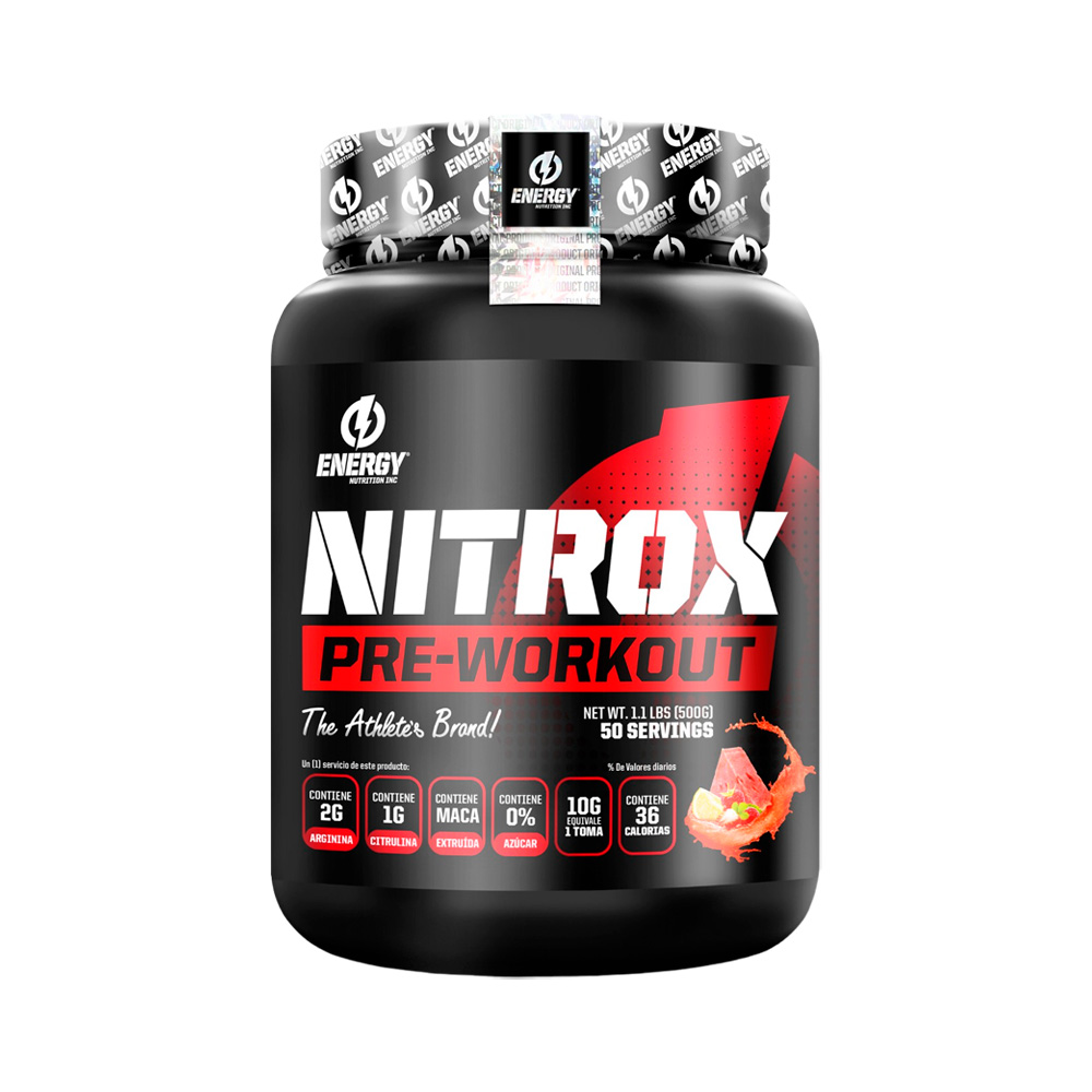 PACK ENERGY NUTRITION PRE ENTRENO NITROX 500GR CITRUS PUNCH X2 + SHAKER