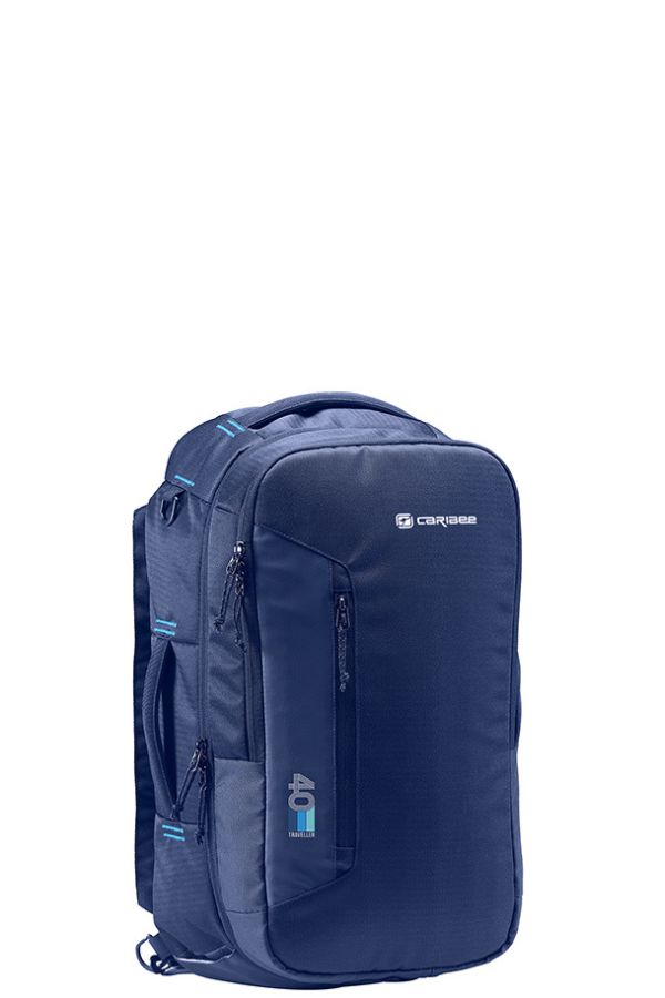 Caribee Traveller 40L Carry On Backpack Duffle Bag Navy 69061 LUGGAGE