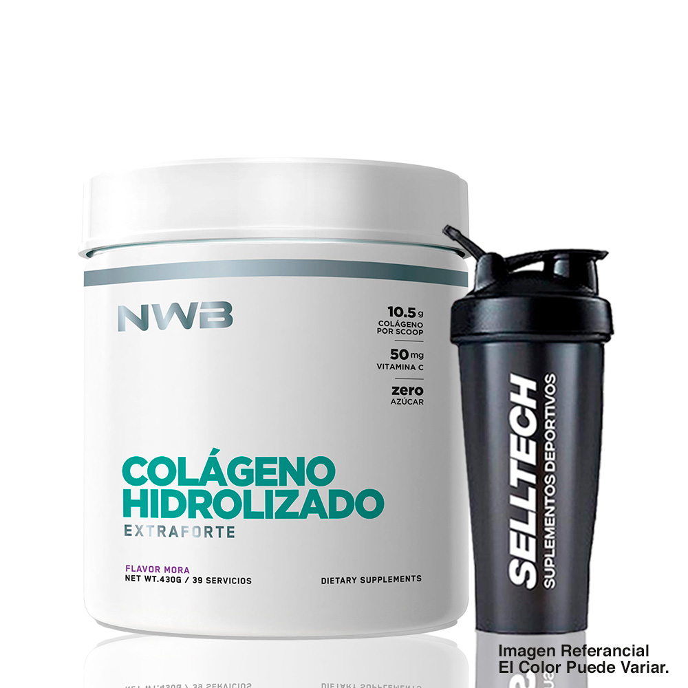 COLÁGENO HIDROLIZADO NWB 430GR MORA + SHAKER