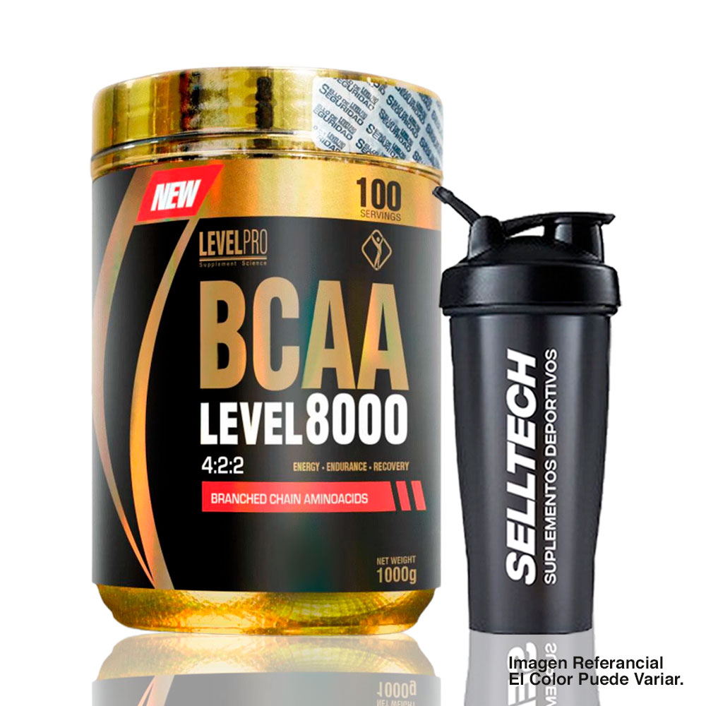 LEVEL PRO BCAA LEVEL 8000 1000GR ORANGE + SHAKER