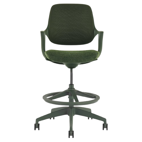 Desky Evoque Low Back Office Chair - Dark Green / Yes