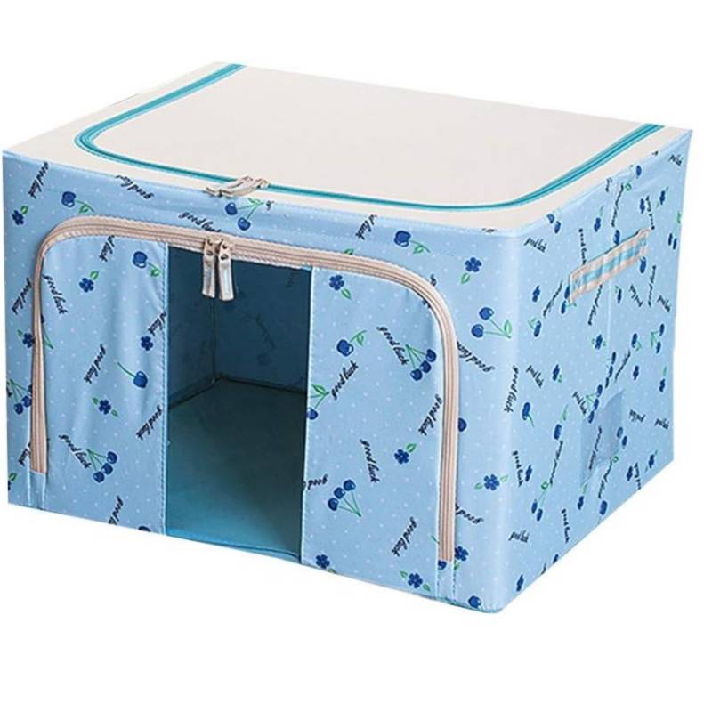 CAJA DE ALMACENAMIENTO MULTIFUNCIONAL PLEGABLE 66 LITROS - CELESTE