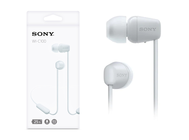 AUDÍFONO INTRAURICULARES SONY WI-C100 BLUETOOTH - BLANCO