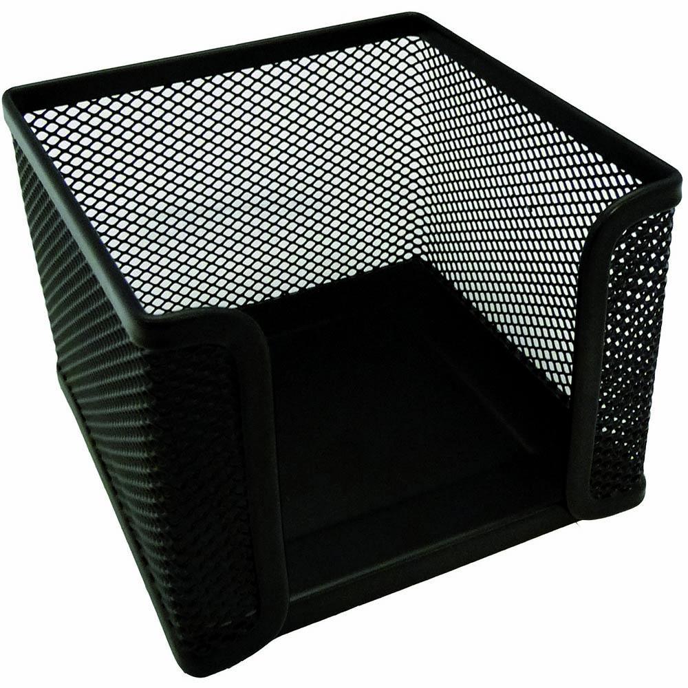 Esselte Memo Paper Cube Holder Metal Mesh Black
