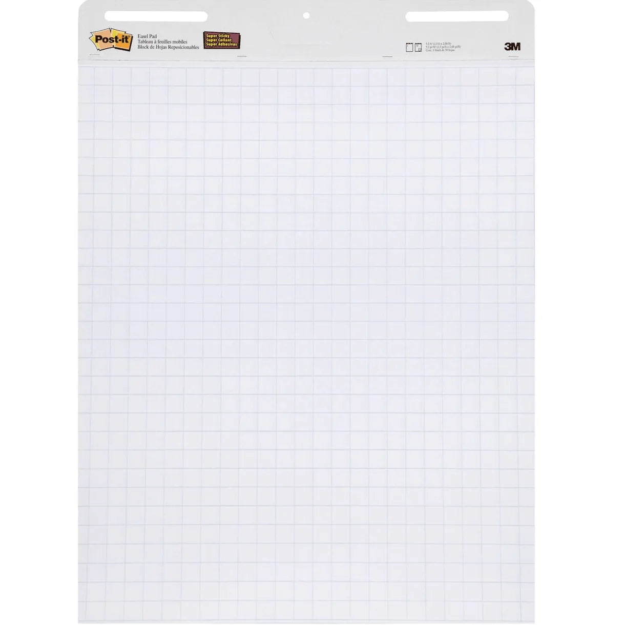Post-It 560 Super Sticky Grid Lines Easel Pad White 30 Sheets 635x775mm