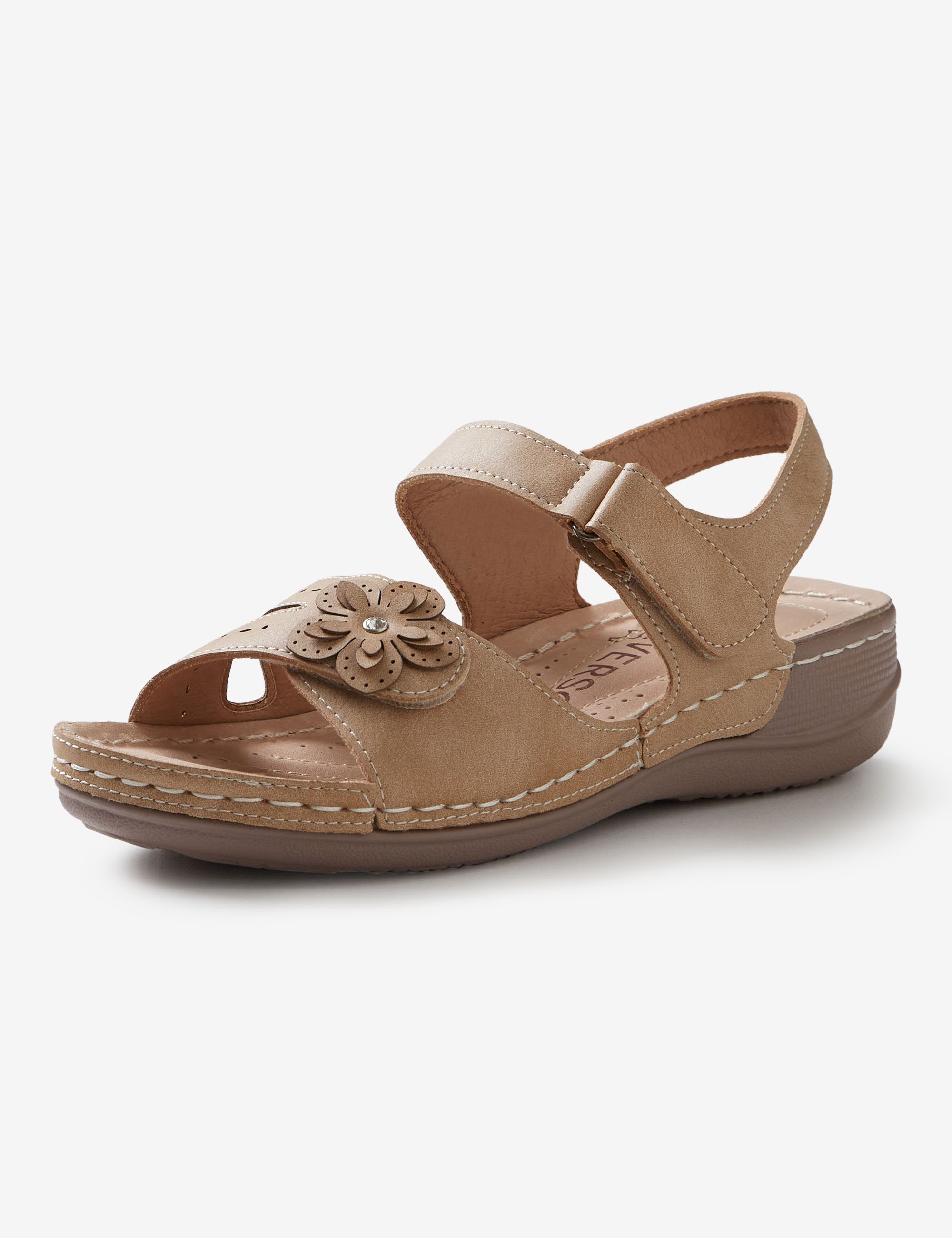 RIVERS Riversoft Womens Sandals Reese Flower Rip Tape Sandal