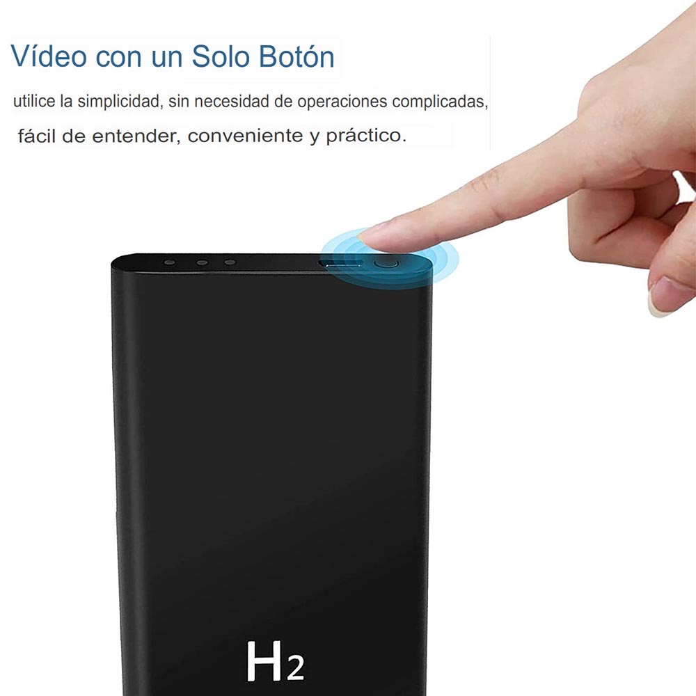 BATERÍA PORTÁTIL CÁMARA ESPÍA POWER BANK DE 5000 MAH, HD 1080P INFRARROJO VIDEO FOTOS H2