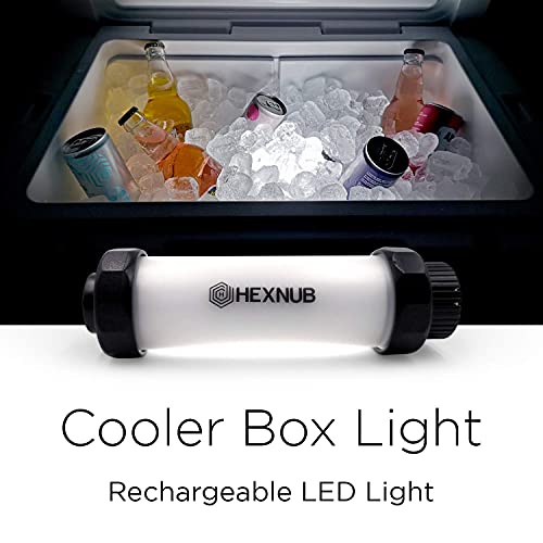 CAJA DE LUZ DE REFRIGERACIÓN HEXNUB IMPERMEABLE RECARGABLE LED COMPATIBLE CON YETI RTIC ORCA IGLÚ COLEMAN IDEAL PARA EVENTOS