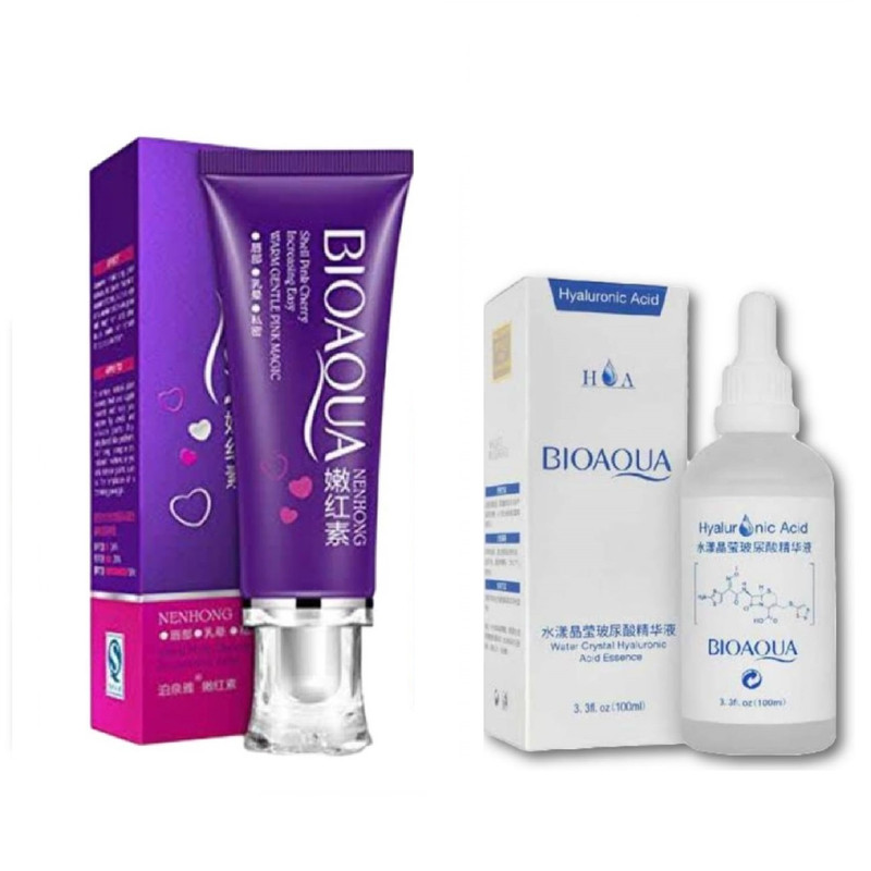 CREMA BLANQUEADORA CORPORAL + SERUM ACIDO HIALURONICO 100 ML - BIOAQUA