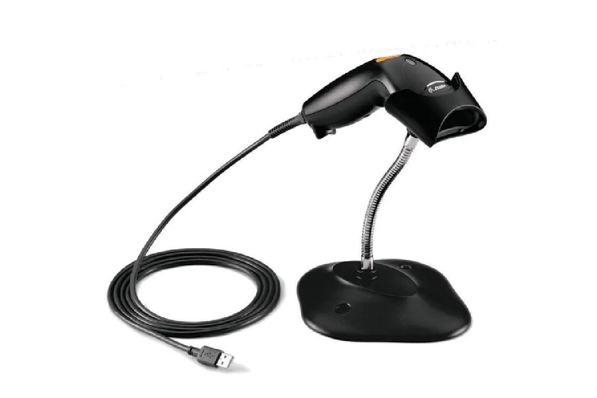 LECTORA DE CÓDIGO DE BARRA ZEBRA LS1203 BLACK, BASE Y CABLE USB