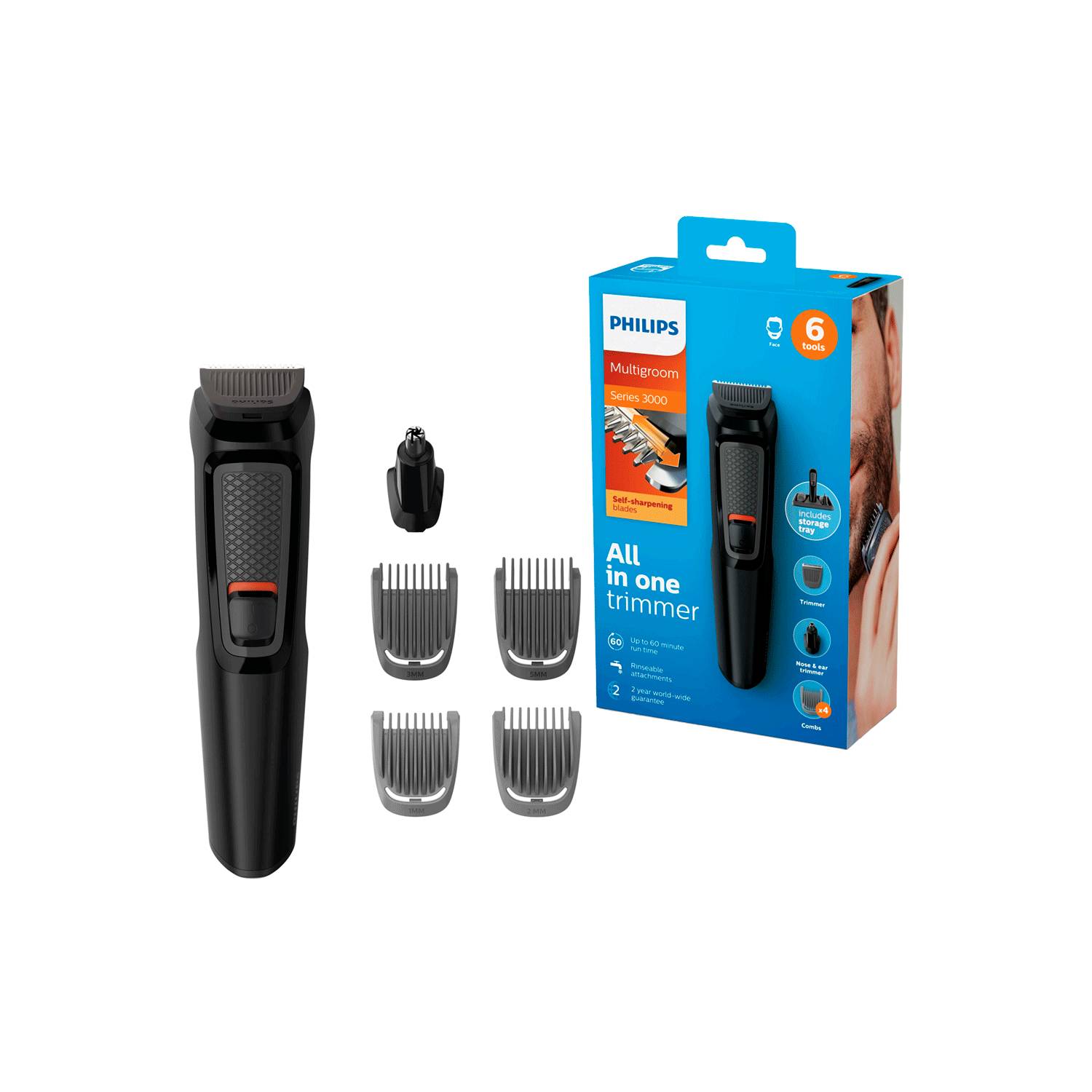 RECORTADOR DE BARBA MULTIGROOM 6 EN 1 PHILIPS MG3711