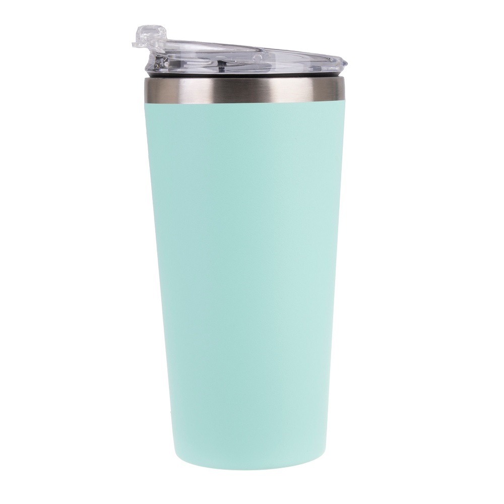 Oasis Stainless Steel Double Wall Travel Mug 480Ml - Mint
