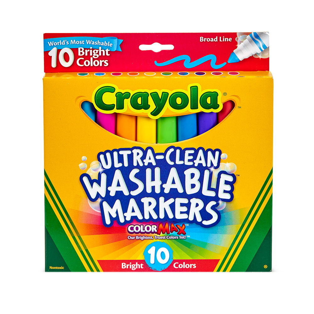 Crayola Kids/Childrens Creative Ultra Clean Bright Markers 36m+ [10 pieces]