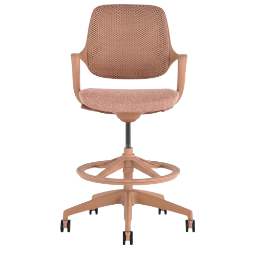 Desky Evoque Low Back Office Chair - Peach / Yes