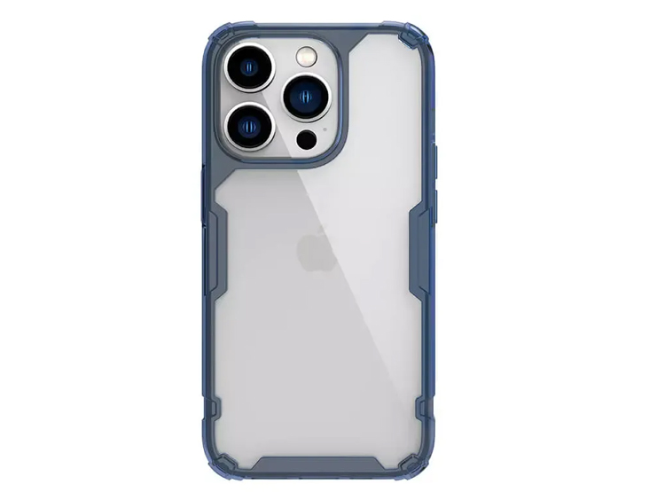 CASE NILLKIN NATURE PRO AZUL + MICA DE VIDRIO PARA IPHONE 14 PRO MAX