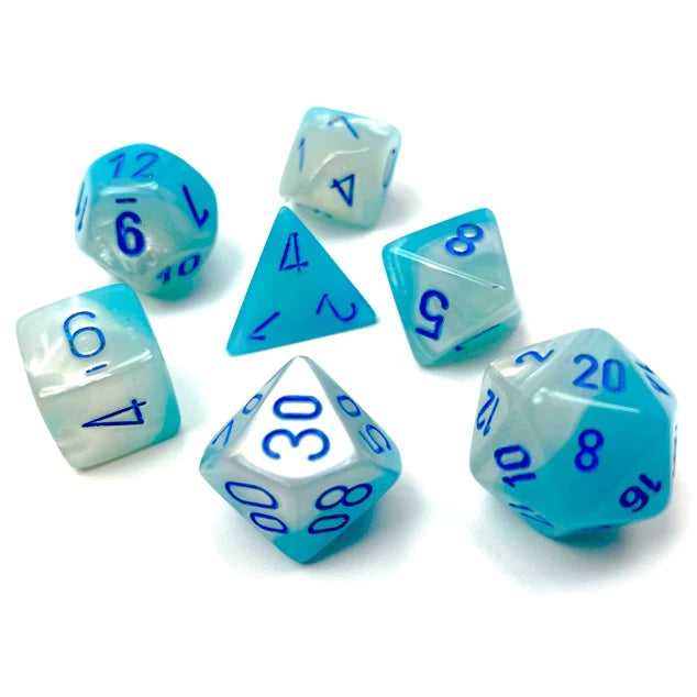 Chessex Vortex Polyhedral Dice Set (Solar/White, 7 Dice)