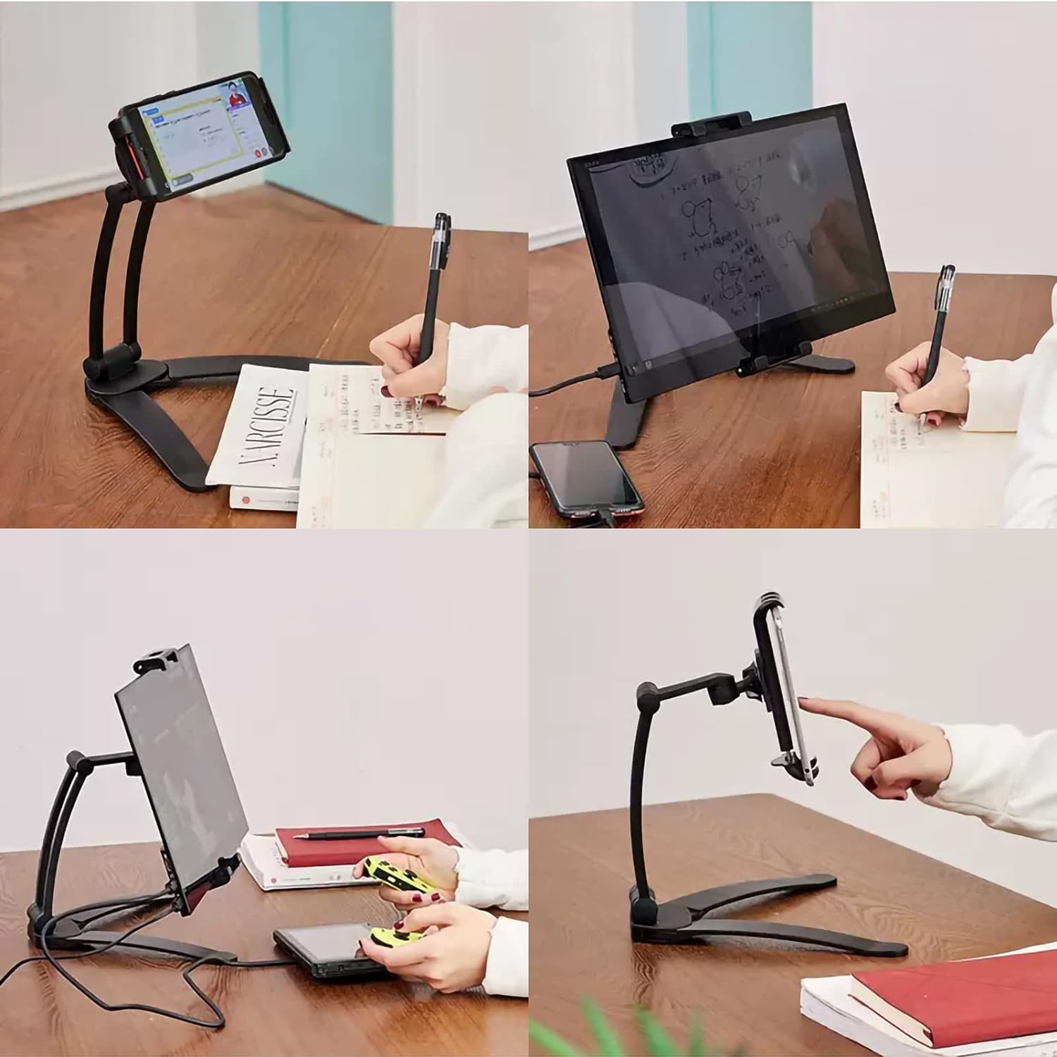 SOPORTE PARA TABLET Y CELULAR MULTIFUNCIONAL DE PARED Y MESA