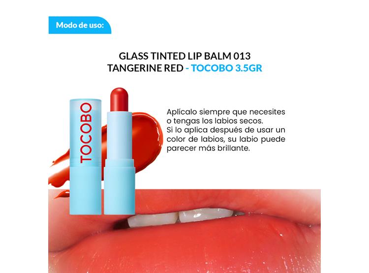 2 GLASS TINTED LIP BALM 013 TANGERINE RED 3.5GR- TOCOBO