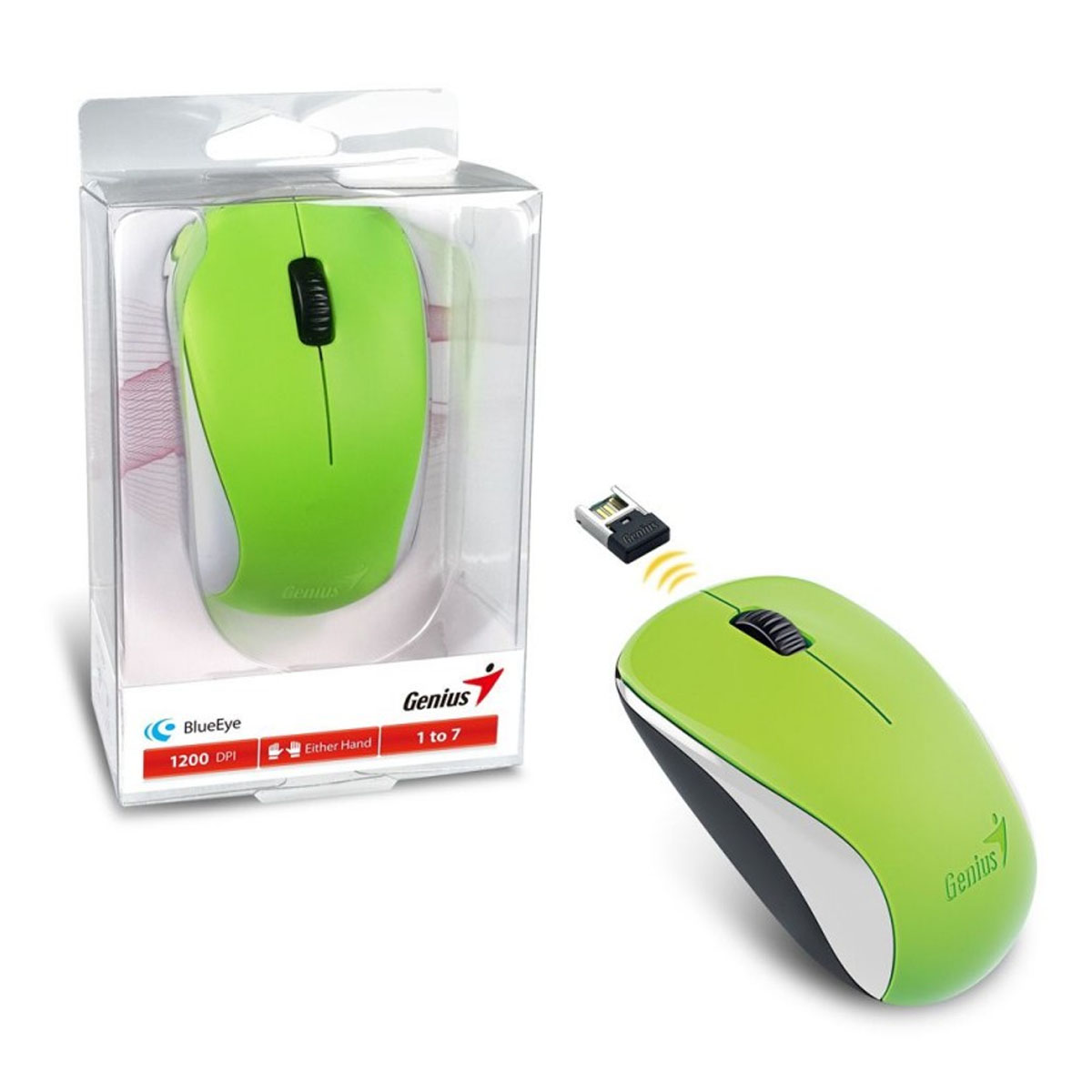 MOUSE GENIUS NX-7000 INALAMBRICO VERDE