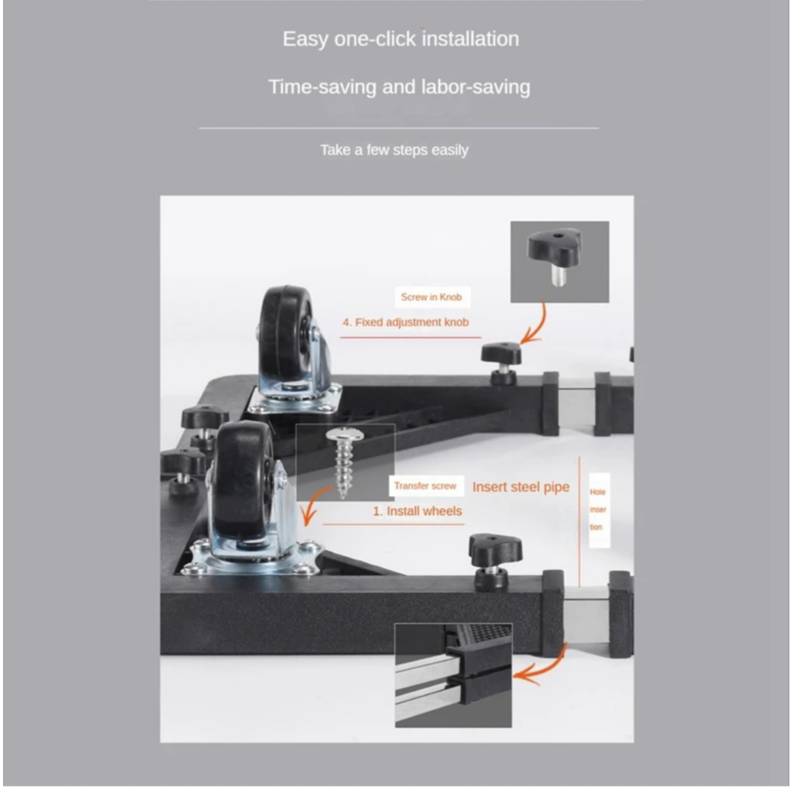 BASE AJUSTABLE MULTIFUNCIONAL CON RUEDAS PARA ELECTRODOMÉSTICOS