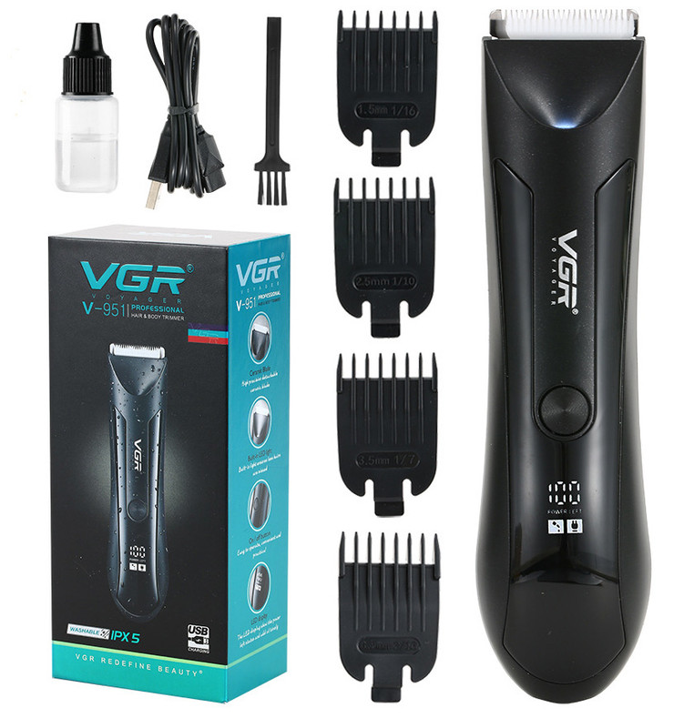 Men&apos;s Professional Beard and Hair Trimmer&comma; Rechargeable T-Blade Trimmer&comma; Electric Hair Clippers for Barbers and Stylists