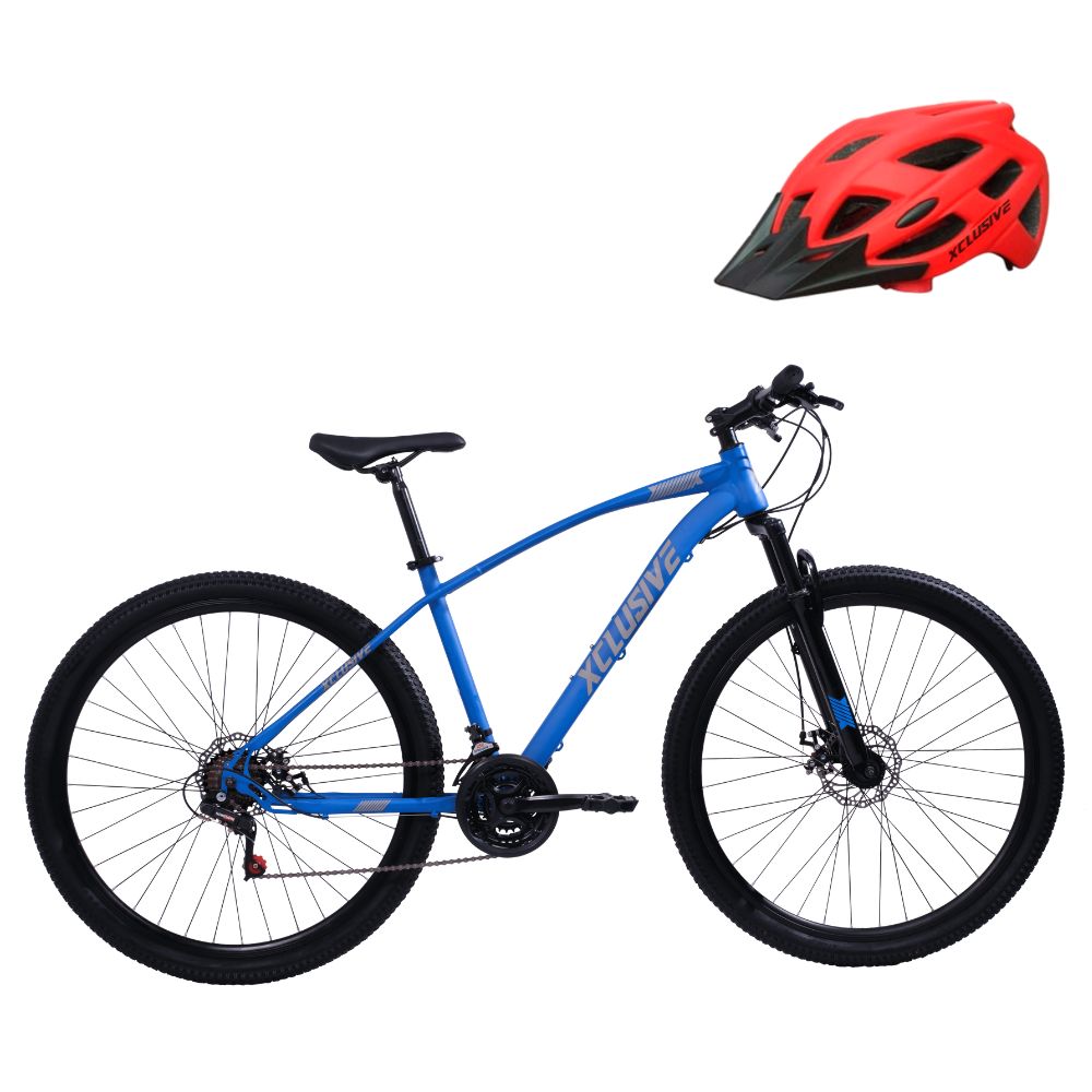 BICICLETA ACERO XCLUSIVE ARO 29 A/G + CASCOS XCLUSIVE MTB ROJO M/L