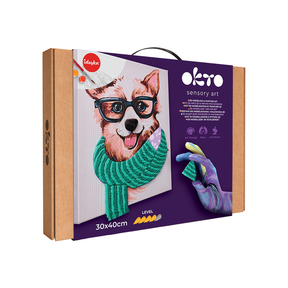 Okto 3D Modeling+Painting Kit 30x40cm - Fashion Corgi