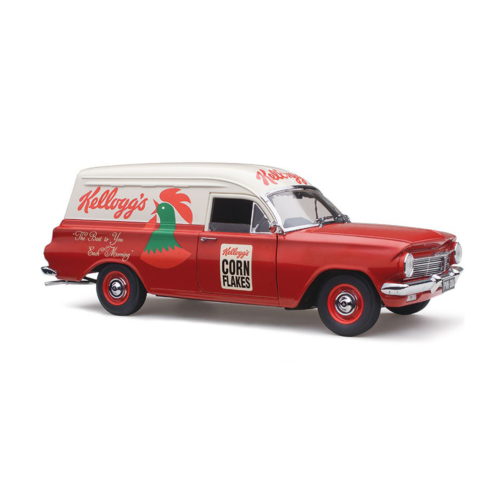 Classic Carlectables 1:18 Holden EH Panel Van Kellogg’s Red