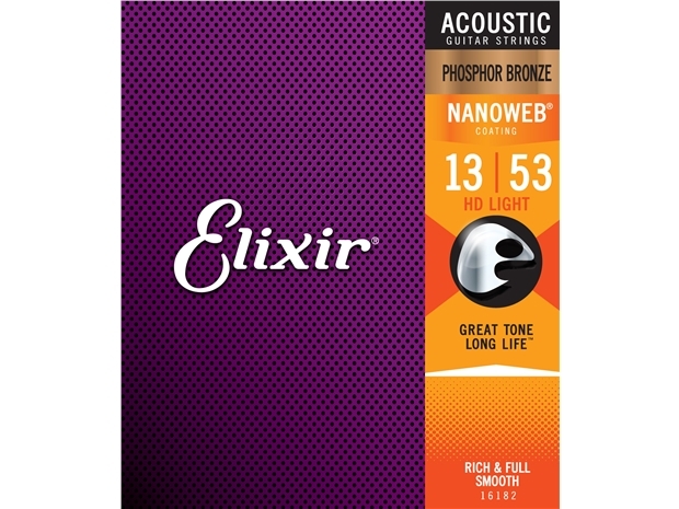 Elixir #16182 Acoustic Nanoweb Phosphor Bronze String 13-53 HD Light