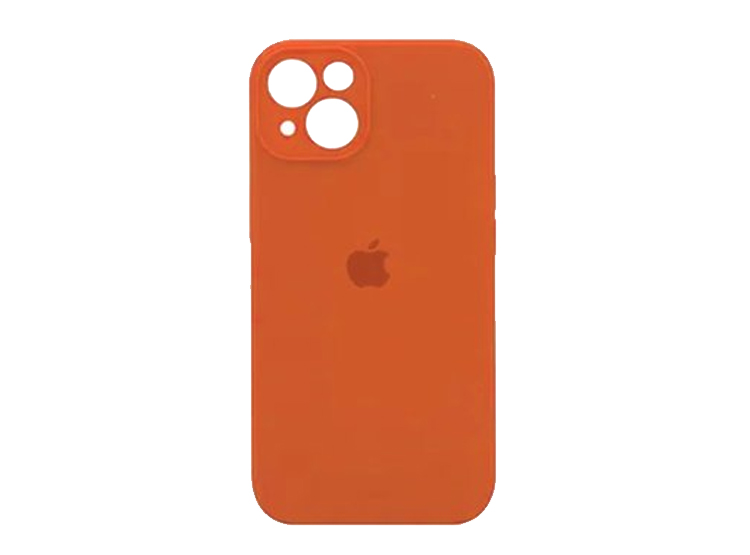 SILICONE CASE CON P/CÁMARA IPHONE 13 - NARANJA