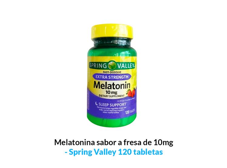 MELATONINA DE 10MG SPRING VALLEY SABOR A FRESA - 120 TABL