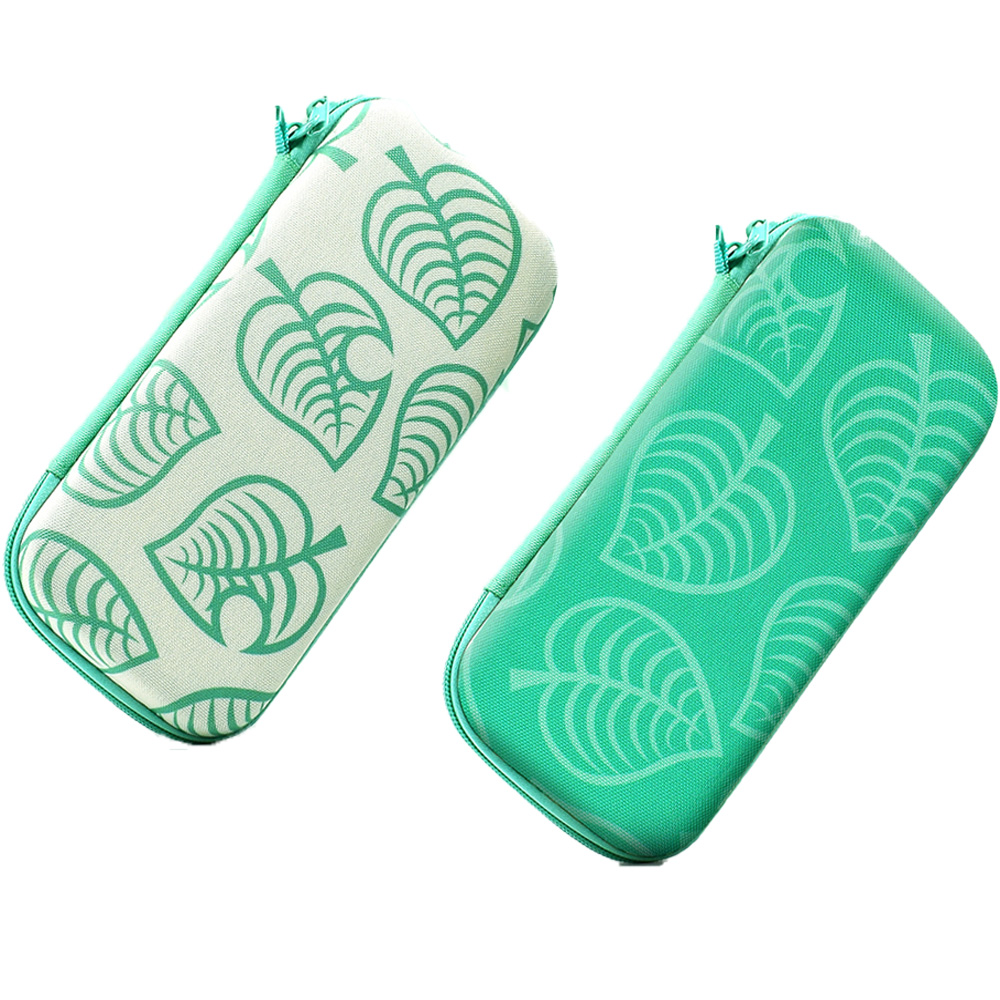 ESTUCHE PARA NINTENDO SWITCH Y OLED ANIMAL CROSSING VERDE OSCURO/BLANCO MODELO B