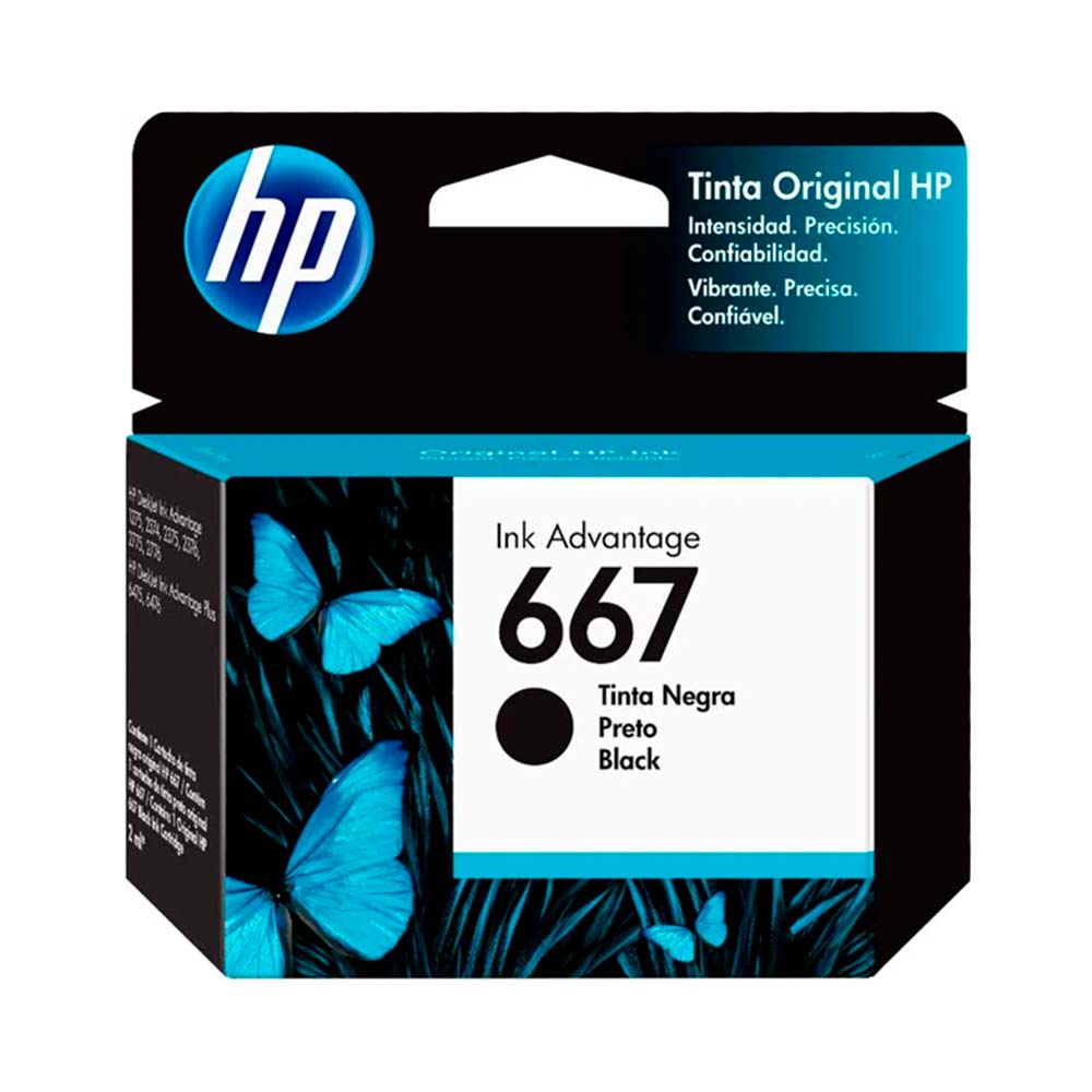 CARTUCHO DE TINTA HP 667 NEGRO ORIGINAL