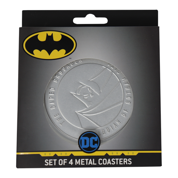 Fanattik DC Comics Batman Set of 4 Embossed Metal Coasters