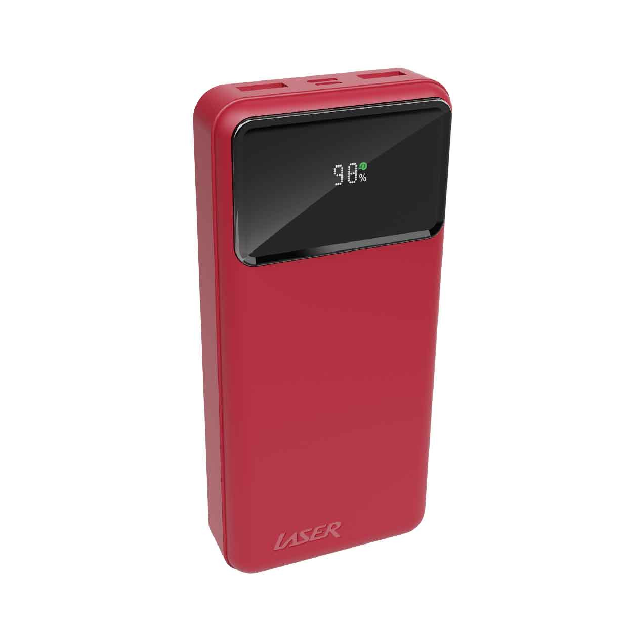 Laser 20000mAh Powerbank 18W PD with LED Indicator (Red)