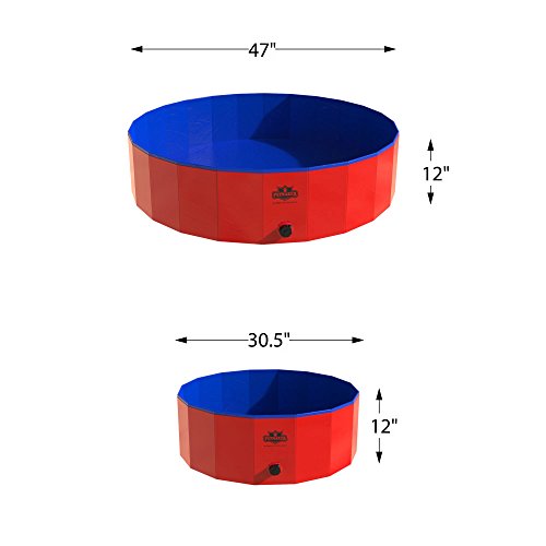 PISCINA PORTÁTIL PARA PERROS PETMAKER DE 30.5' DE DIÁMETRO PLEGABLE CON BOLSA DE TRANSPORTE - PISCINA PEQUEÑA