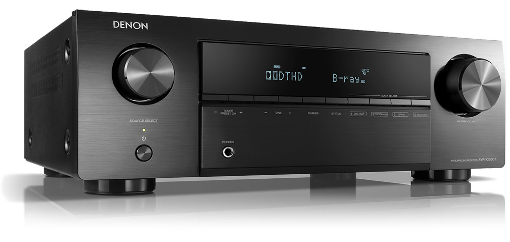 AMPLIFICADOR RECEPTOR AV DENON AVR-X250BT DE 5.1 CANALES CON BLUETOOTH