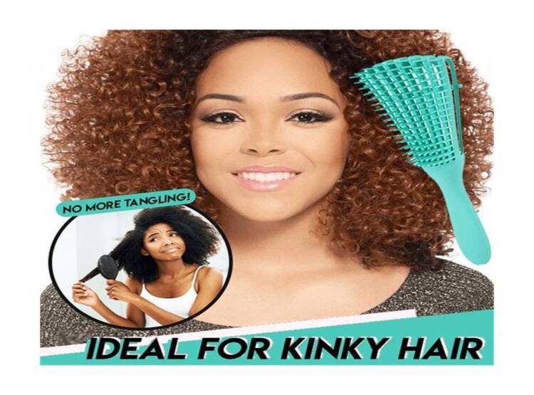 PEINE CEPILLO FLEXIBLE DESENREDANTE PARA CABELLO RIZOS AFRO