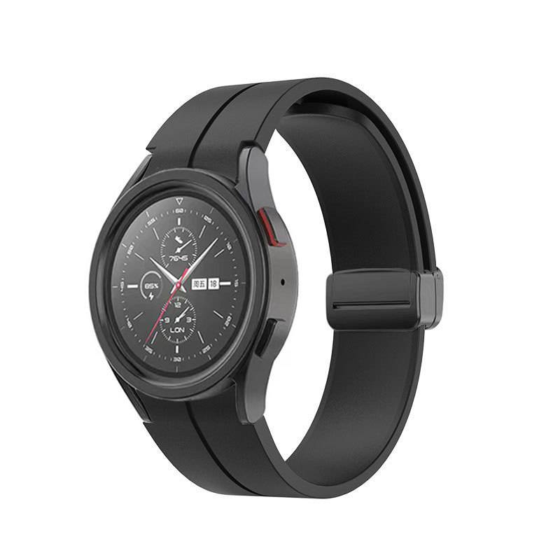 CORREA SILICONA IMAN PARA SAMSUNG WATCH 6 / 6 CLASSIC - NEGRO