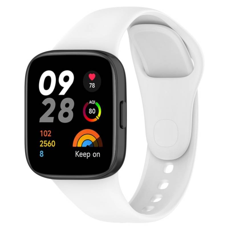 CORREA SILICONA PARA XIAOMI REDMI WATCH 3 - BLANCO