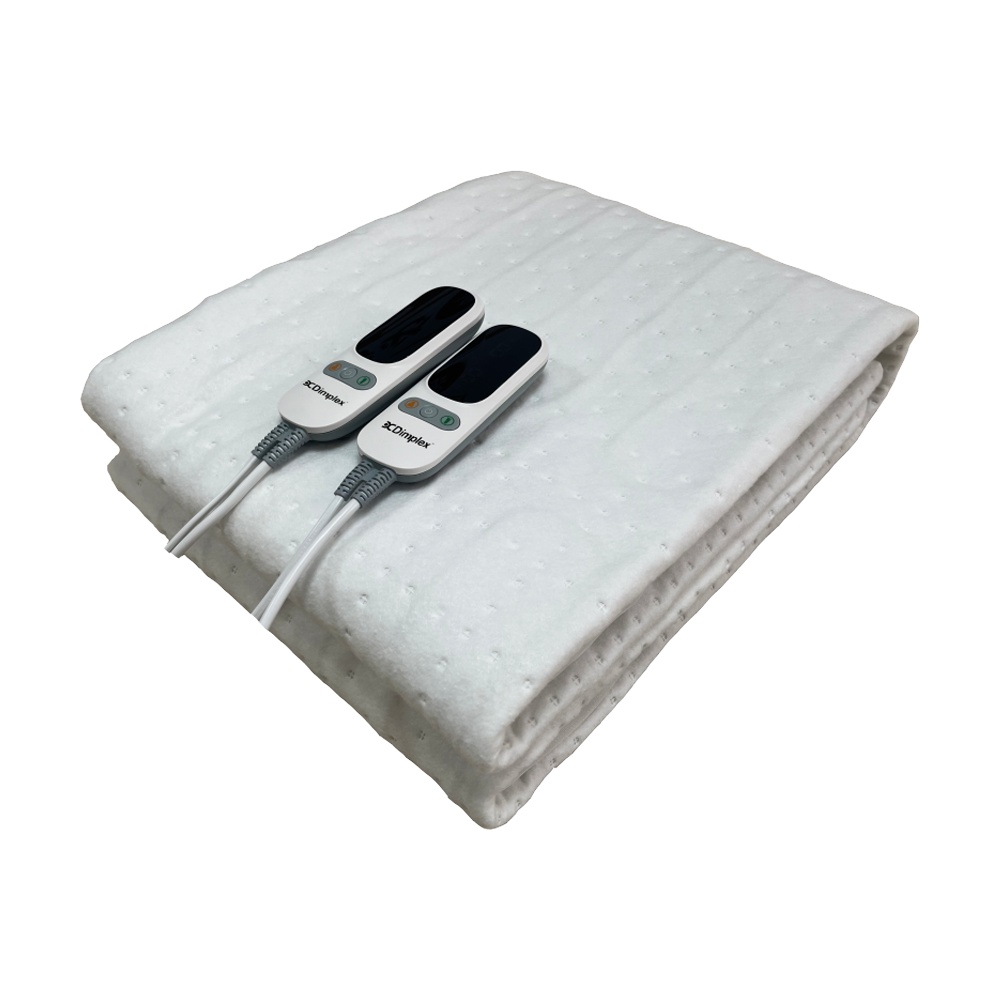 Dimplex Multi-Zone King Size Bed Fitted Electric Blanket Washable (White)