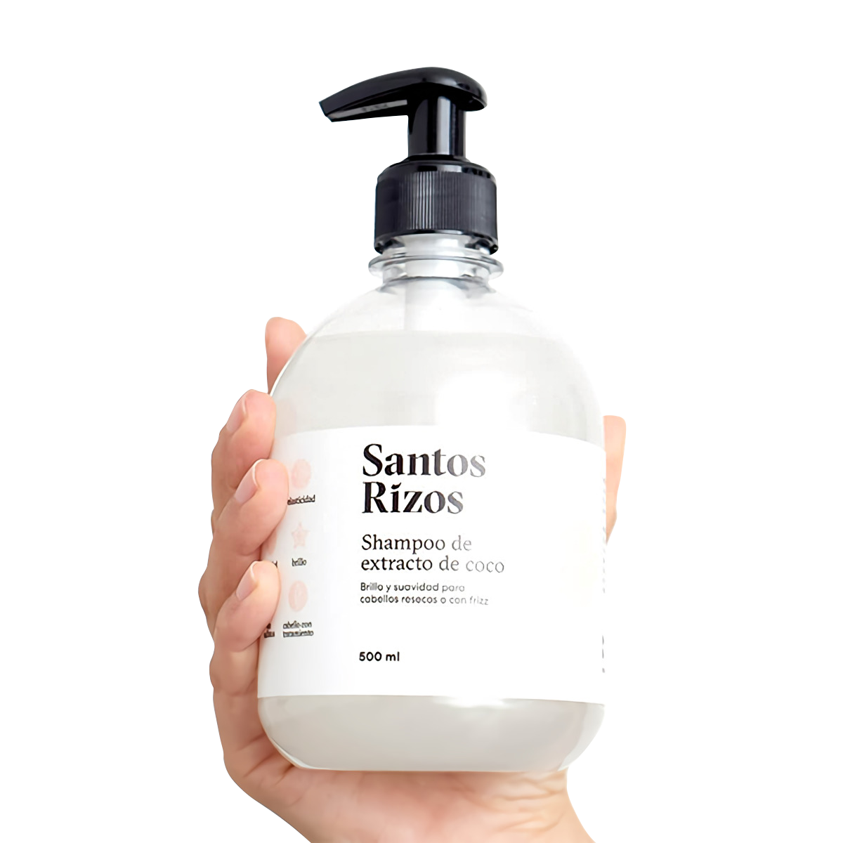 SANTOS RIZOS SHAMPOO DE EXTRACTO DE COCO HIDRATANTE.