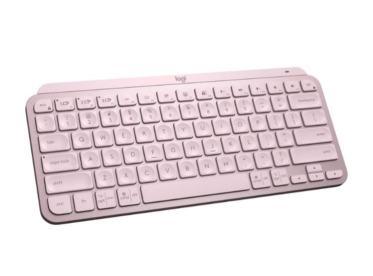 TECLADO ILUMINADO LOGITECH MX KEYS MINI MULTIDISPOSITIVO BT ROSADO