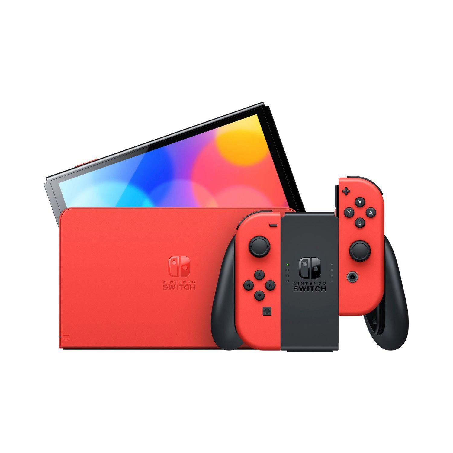 CONSOLA NINTENDO SWITCH OLED MARIO RED + SUPER MARIO WONDER + ESTUCHE MARIO GRIS