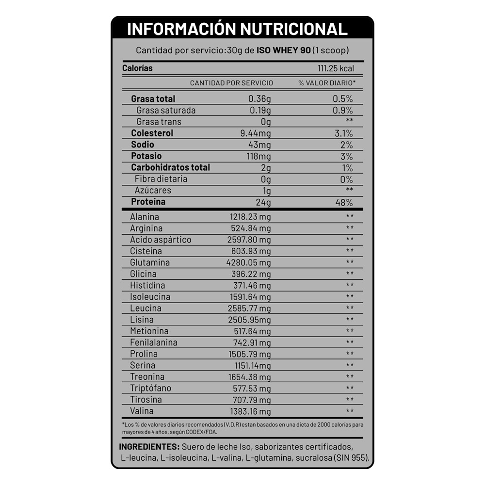 PROTEÍNA ISOLATADA ISO WHEY 1.1KG VAINILLA