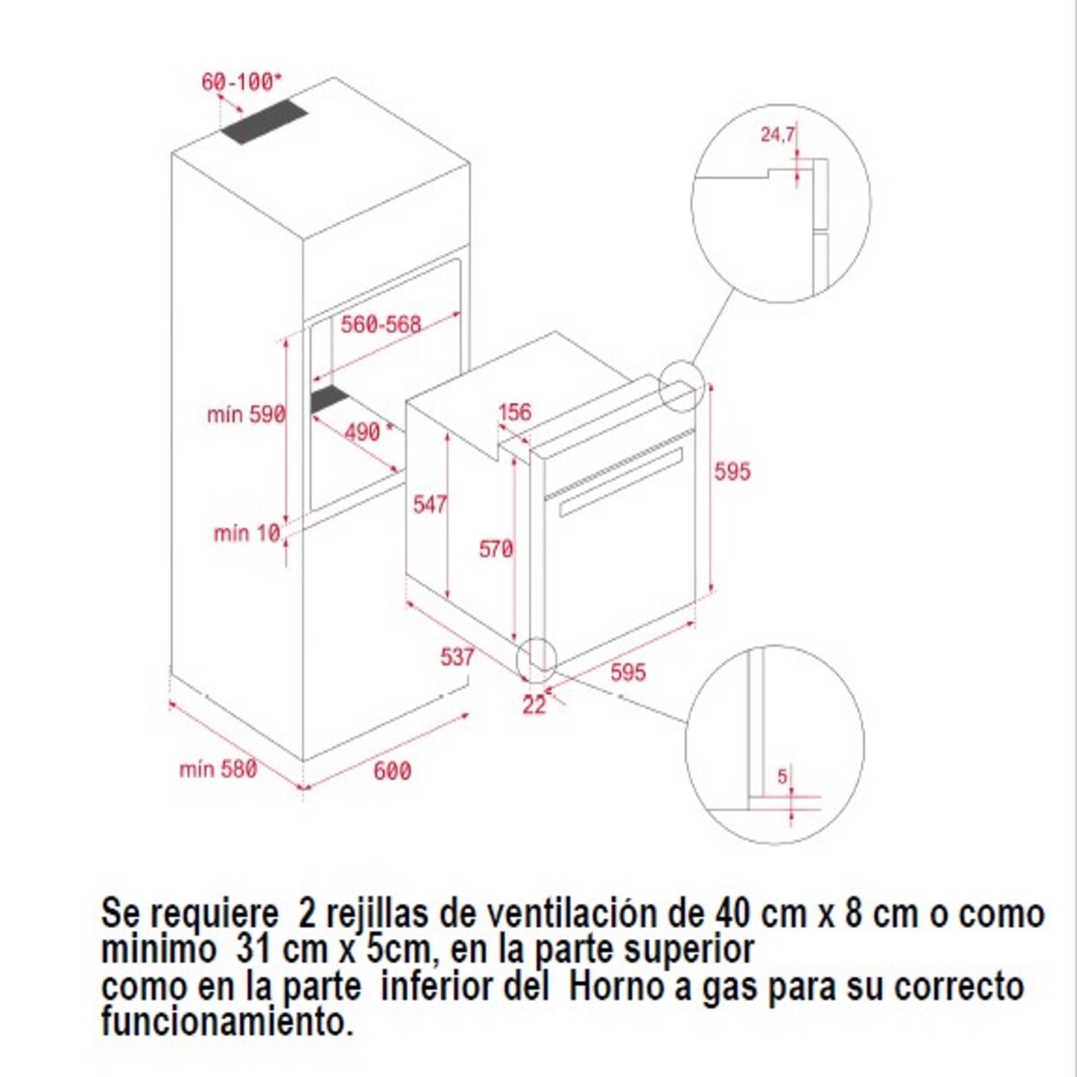 HORNO A GAS HSB 740