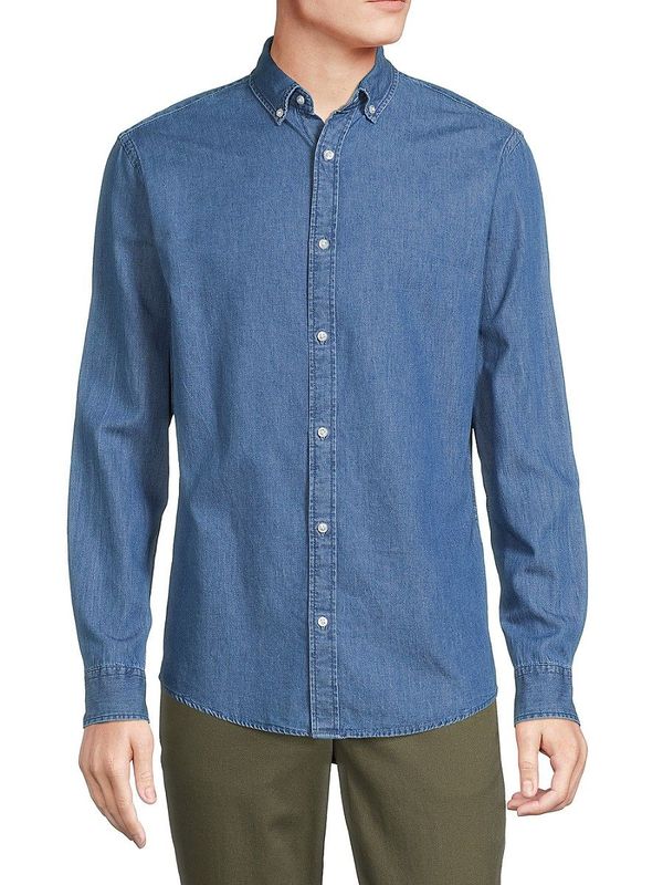 Jack & Jones Men's Button Down Denim Shirt